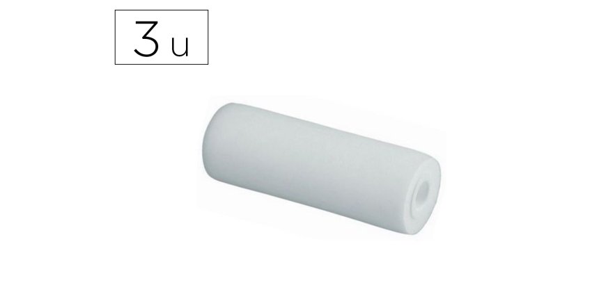 Recharge o'color rouleau mousse haute densite 10cm lot 3 unites