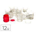 Pot o'color vide ouverture total couvercle vissant 50ml  transparent sachet 12 unites
