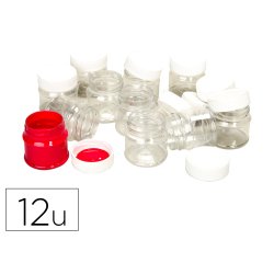 Pot o'color vide ouverture total couvercle vissant 50ml  transparent sachet 12 unites