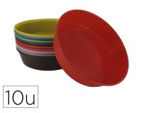 Assiette o'color tri et peinture diametre 13cm        coloris assortis lot 10       unites