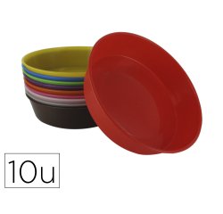 Assiette o'color tri et peinture diametre 13cm        coloris assortis lot 10       unites