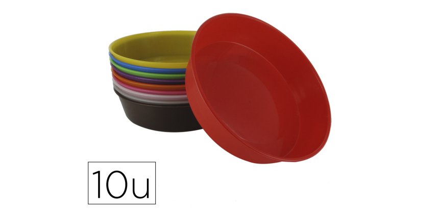 Assiette o'color tri et peinture diametre 13cm        coloris assortis lot 10       unites