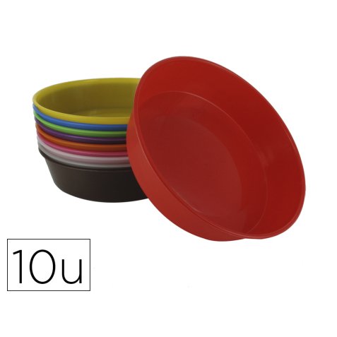 Assiette o'color tri et peinture diametre 13cm        coloris assortis lot 10       unites