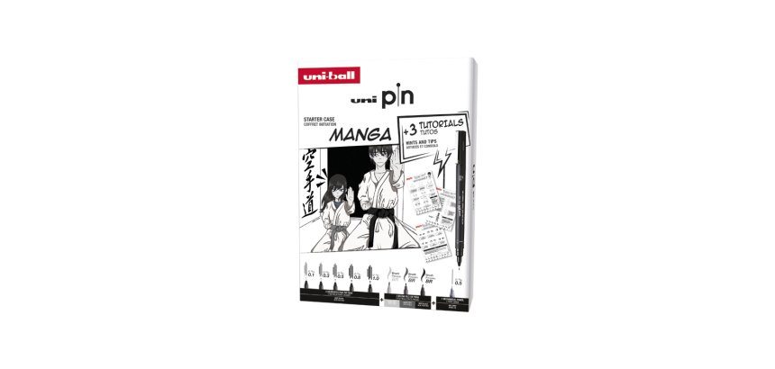 Coffret d'initiation uni pin 'MANGA', 9 pièces
