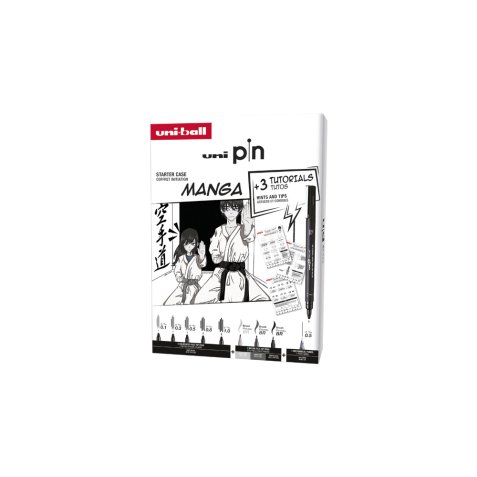 Coffret d'initiation uni pin 'MANGA', 9 pièces