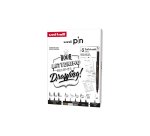 Coffret uniball feutre unipin edition lettering 8 unites +  porte-mines
