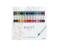 Coffret uniball feutre emott pointe fine multicolor 40     unites