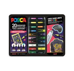 Mallette posca marqueur les insolites 20 unites coloris   assortis