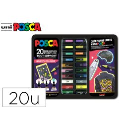 Mallette posca marqueur les insolites 20 unites coloris   assortis