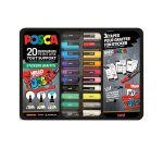 Mallette posca marqueur my blaze 20 unites coloris       assortis