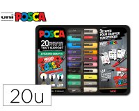 Mallette posca marqueur my blaze 20 unites coloris       assortis