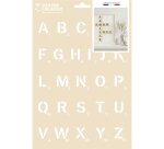 Lot graine creative 6 pochoirs alphabet et chiffres