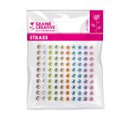 1 planche graine creative de 100 strass 5 mm couleurs      pastel