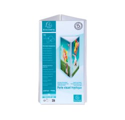 Porte-visuel tryptique DL - Cristal