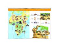 Puzzle interdacta animaux du monde 100 pieces 61x35cm + 1  livret + 1 poster