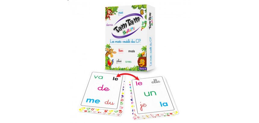 Jeu interdacta tam tam safari les mots-outils du cp 52      cartes + 2 lexiques