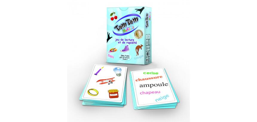 Jeu interdacta tam tam safari ce1 42 cartes + 1 carte       lexique + 1 regle du jeu