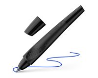 Roller a cartouche schneider breeze grip antiderapant      trait moyen encre bleu royal  effacable coloris noir-noir