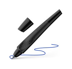 Roller a cartouche schneider breeze grip antiderapant      trait moyen encre bleu royal  effacable coloris noir-noir