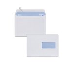 Enveloppes blanches c5 80g f45adhesives 162x229mm pefc eco  boite de 500 unites