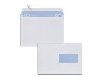 Enveloppes blanches c5 80g f45adhesives 162x229mm pefc eco  boite de 500 unites