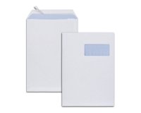 Pochettes blanches c4 90g f110x50 adhesives 229x324mm   pefc eco boite de 250 unites
