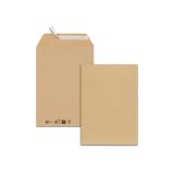 Pochettes kraft brun c5 90g adhesives 162x229mm pefc eco  boite de 500 unites
