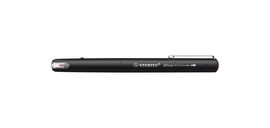 Stylo-feutre stabilo driver pointe moyenne trait 0,8mm    encre rouge