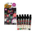 Marqueur peinture pebeo skrib acrylique noel pointe 4mm     coloris assortis set 6 unites