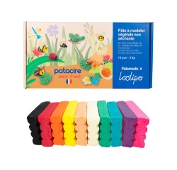 Pate a modeler sodertex patacire vegetale non         sechante pain 300gr coloris   assortis boite 10 unites