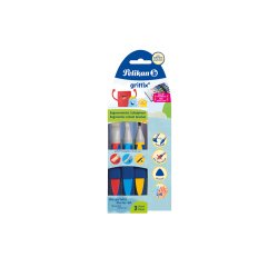 Pinceau pelikan griffix 12b 6b 6h coloris assortis        blister 3 unites