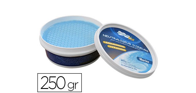 Désodorisant coldis sclean'air gel neutralisateur mauvaise odeur animale végétale industrielle air marine boîtier 250gr