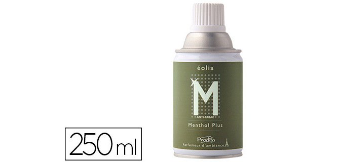 Recharge diffuseur coldis senteur mentholée équipée valve doseuse 85 microlitres 3000 pulvérisations aérosol 250ml
