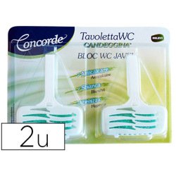 Désodorisant cuvette wc coldis triple action javel détartre blanchit hygiénise lot 2 unités