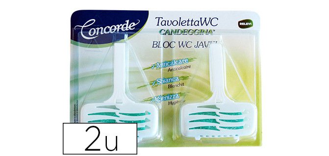 Désodorisant cuvette wc coldis triple action javel détartre blanchit hygiénise lot 2 unités