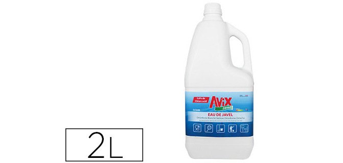 Eau de javel coldis 9 degrés 2.6% chlore actif nettoie désodorise désinfecte blanchit flacon 2l