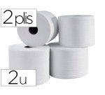 Essuie-mains coldis 2 plis 24x21cm ouate blanche écolabel contact alimentaire sans traitement chloré bobine lot de 2u