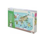 Puzzle avenue mandarine planisphère avec les animaux du monde
