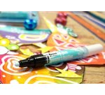 Marqueur pébéo drawing gum pointe ogive 4mm mèche de rechange sur capuchon inodore lot de 10 + 1 gratuit