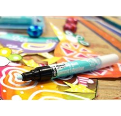 Marqueur pébéo drawing gum pointe ogive 4mm mèche de rechange sur capuchon inodore lot de 10 + 1 gratuit