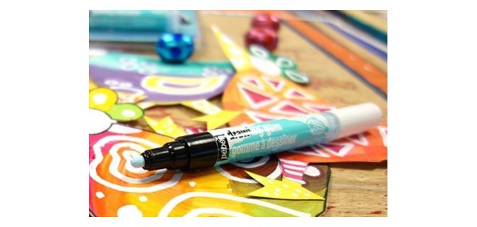 Marqueur pébéo drawing gum pointe ogive 4mm mèche de rechange sur capuchon inodore lot de 10 + 1 gratuit