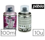Spray pébéo décospray peinture acrylique 100ml coloris assortis set de 10 unités