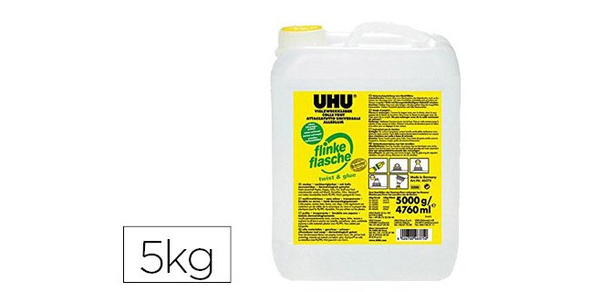 Colle uhu twist&glue sans solvant transparente multi-materiaux bidon de 5kg