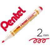 Marqueur pentel effaçable tableau blanc pointe ogive tracé 2mm encre faible odeur coloris assortis 4 unités