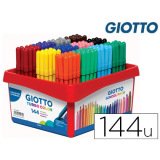 Feutre coloriage giotto turbo color ultra longue durée pointe bloquée polyester indéformable 12 coloris 144 unités