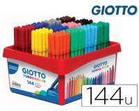 Feutre coloriage giotto turbo color ultra longue durée pointe bloquée polyester indéformable 12 coloris 144 unités