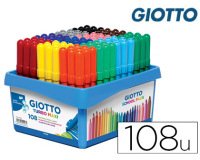 Feutre coloriage giotto turbo maxi ultra lavable testé dermatologiquement pointe bloquée schoolpack 108 unités