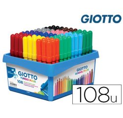 Feutre coloriage giotto turbo maxi ultra lavable testé dermatologiquement pointe bloquée schoolpack 108 unités