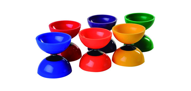 Diabolo plastico rototech big en plastique avec baguettes + livret axe vissé diamètre 10cm