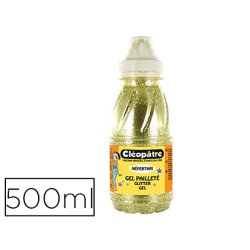 Gel pailleté cléopâtre coloris or flacon 500ml